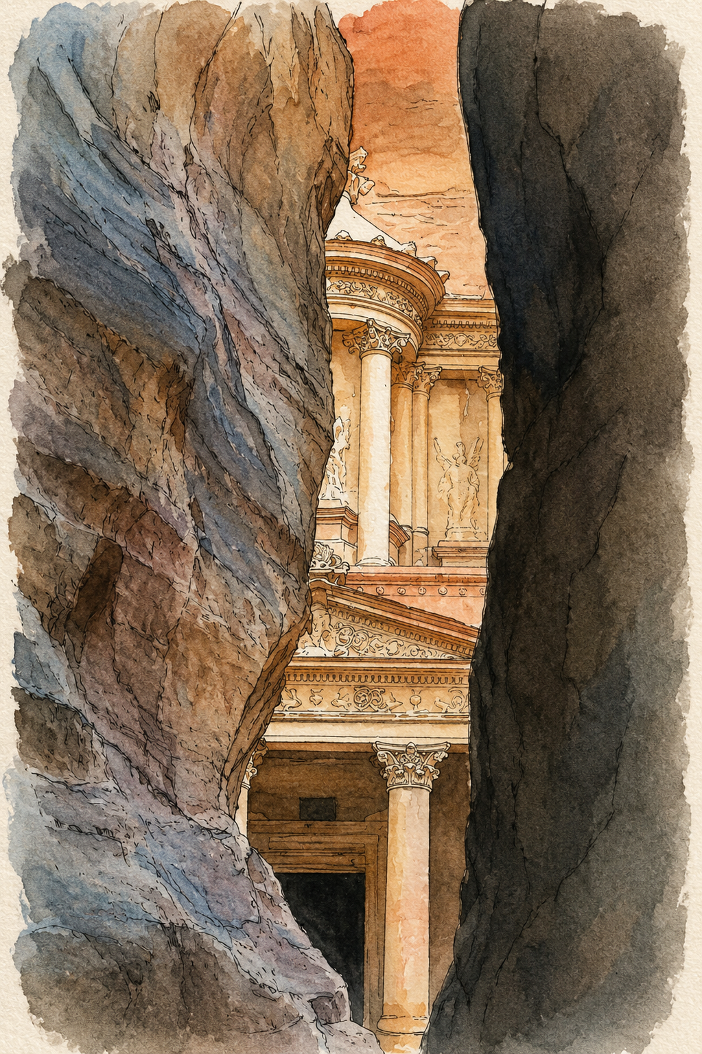 Print de acuarela Petra 2019